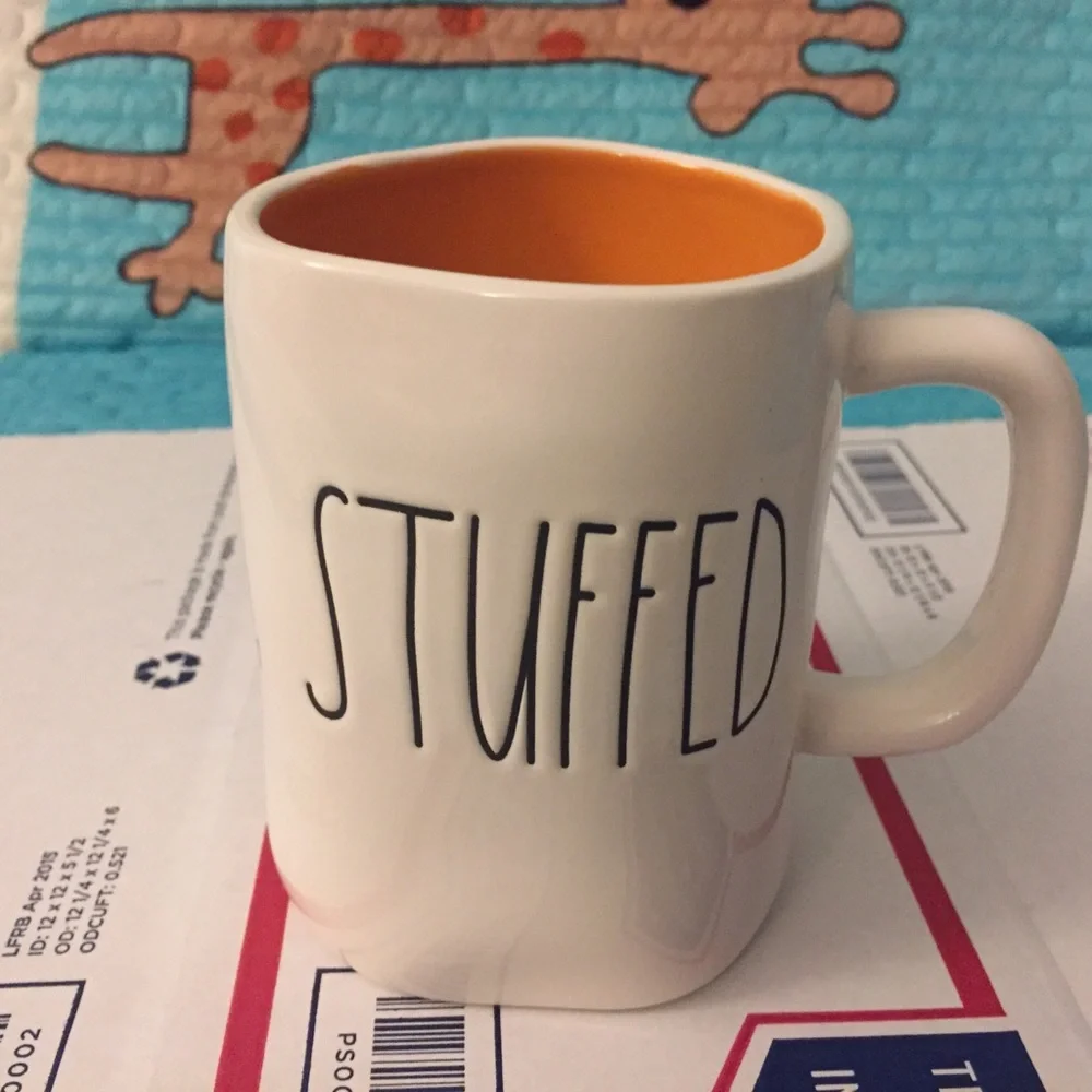 Rae Dunn Stuffed Mug w/ Orange Interior